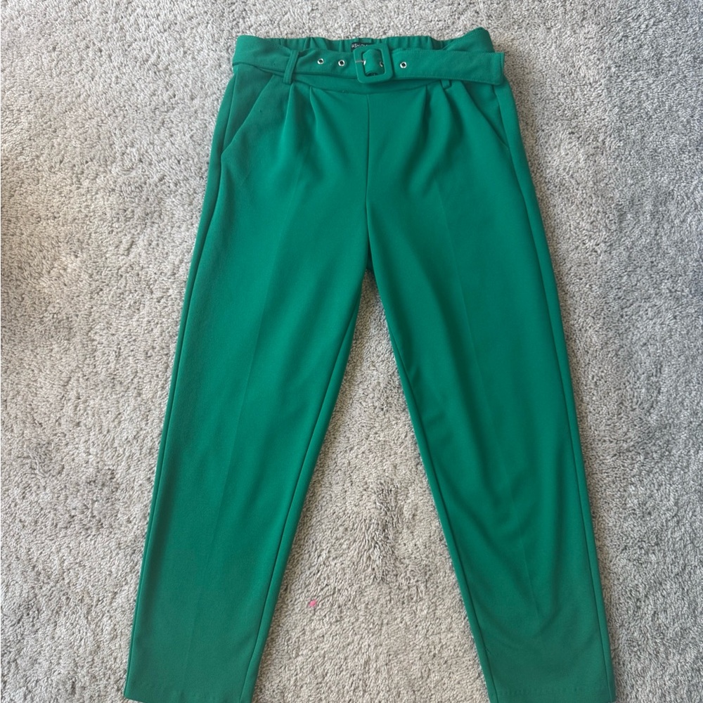 Fashion Nova Green Straight Leg Pants